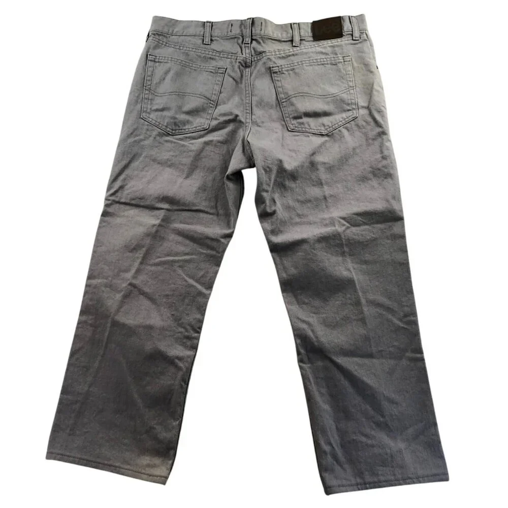 Lee Mens Jeans Size 38x29 Straight Leg Claassi Regular Fit Super Comfort Gray